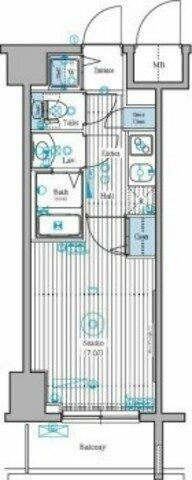 ガーラ・ステーション新宿御苑前の間取り|間取りです。