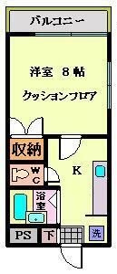 小宮ハイツの間取り|間取りです。