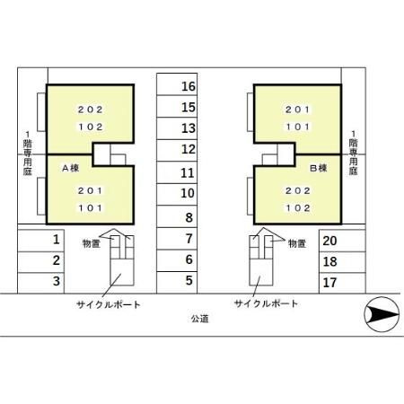 セジュール・ド・メモワール　Ｂの区画図