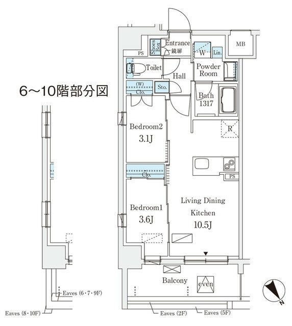 エル・セレーノ横浜の間取り