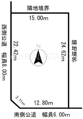 【区画図】 | 北見市常盤町中古住宅