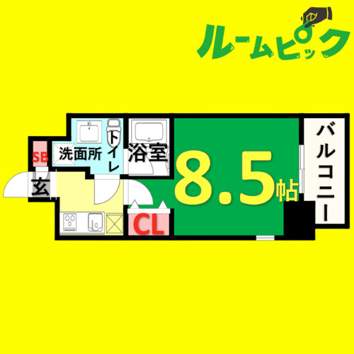 ASレジデンス上前津　名古屋市賃貸　仲介手数料無料の間取り