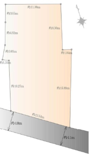 新宿区中落合　建築条件なし売地