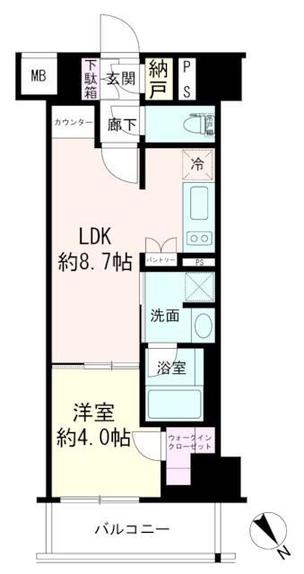 デュオステージ横濱伊勢佐木の間取り