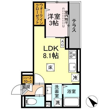 D Paina西寺尾の間取り