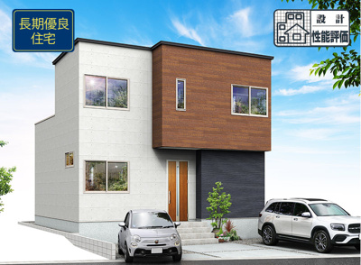 【外観パース】 | 静岡市駿河区鎌田 12期 新築一戸建て 1号棟 | 外観パースです