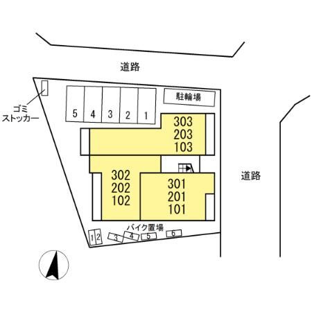 アベニール大倉山の区画図