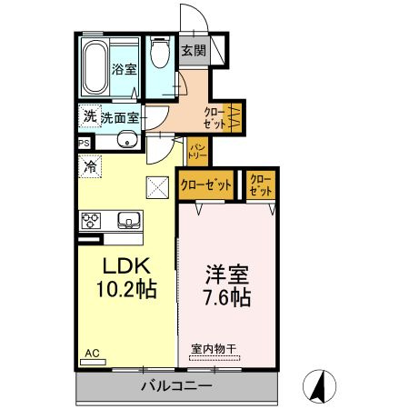 ソレイユ梶山の間取り