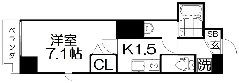 L-IDEA　MINAMIHORIE（リデア南堀江）の間取り