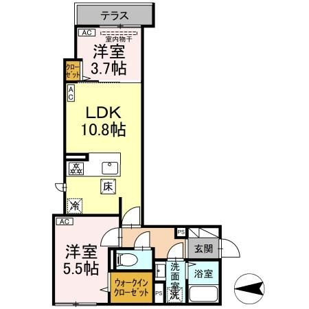 セレスティア西寺尾　Ⅰの間取り