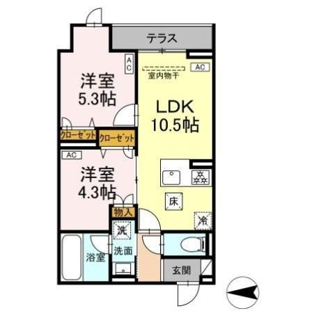 セレスティア西寺尾　Ⅰの間取り
