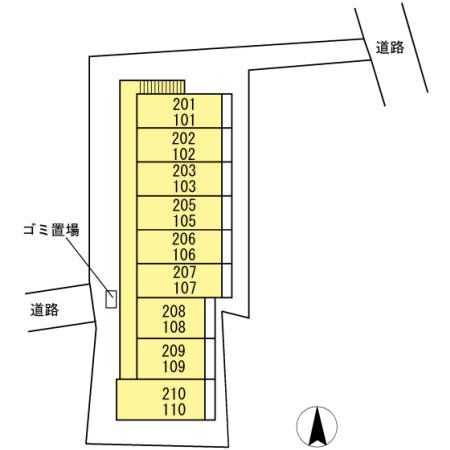 M.Oハイツ31の区画図