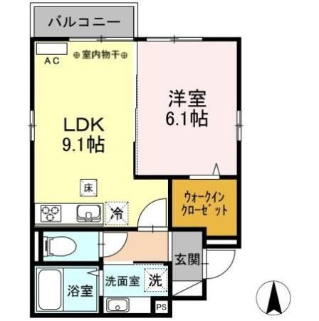 スリジェ横濱・エクラ横濱/　エクラ横濱の間取り