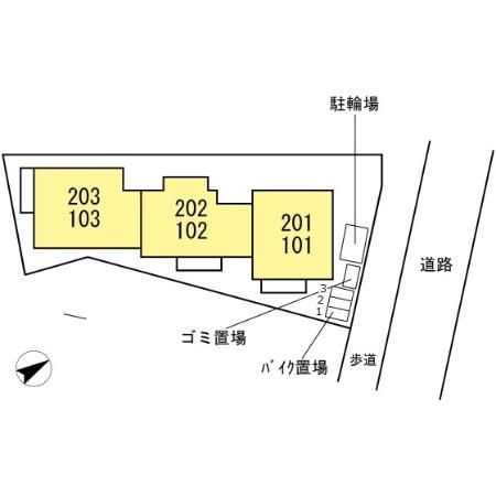 カーサ　デ　白楽の区画図
