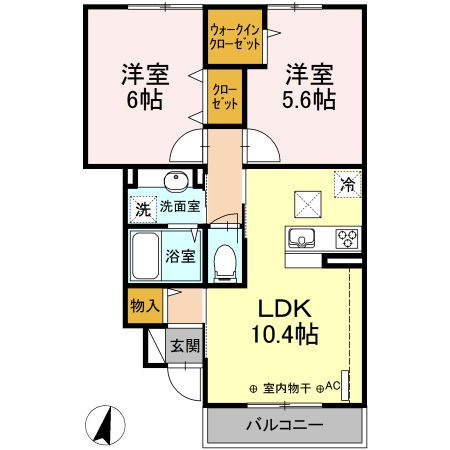 サーフィスポート　滝の川　Ⅱの間取り