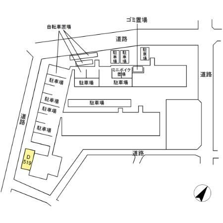 ザ・パークハウス横浜大口　Dの区画図
