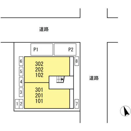 シャルール　本牧の区画図