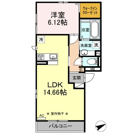 シャルール　本牧の間取り