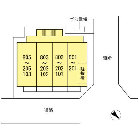 グレイスコートの区画図