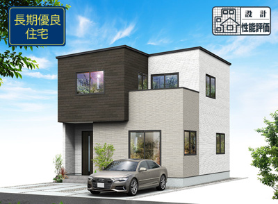 【外観パース】 | 静岡市駿河区向敷地4丁目 4期 新築一戸建て 1号棟 | 外観パースです