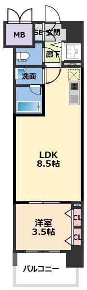 スプランディッド本町グランの間取り