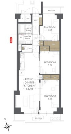 緑地東ロイヤルマンションの間取り