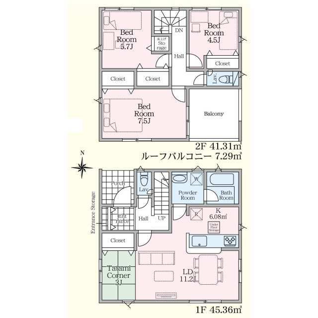 クレイドルガーデン真岡市長田第24　新築一戸建ての間取り