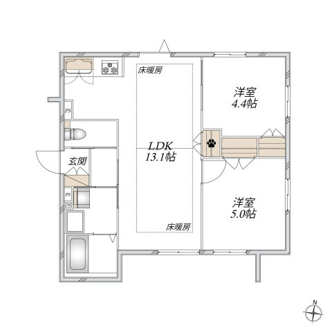 仮称）中野区本町５丁目計画の間取り