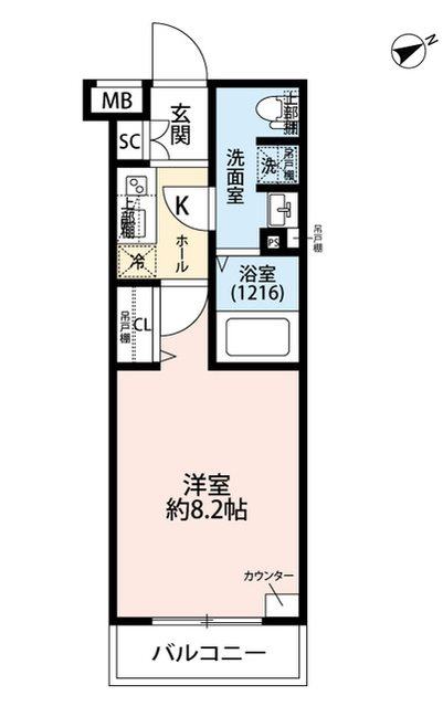 世田谷区経堂３丁目の賃貸マンションの間取り