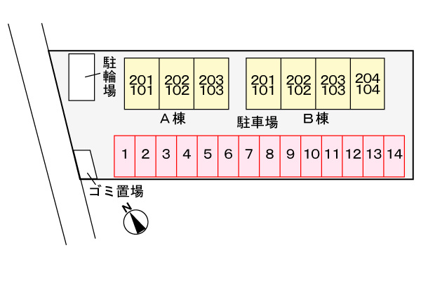 ブローテ・大井Ｂの区画図