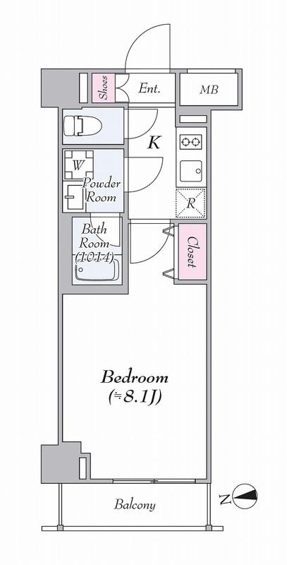 エグザ東京イーストヴェローナの間取り