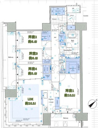 ＨＡＲＵＭＩ　ＦＬＡＧ　ＳＥＡ　ＶＩＬＬＡＧＥ　Ａ棟の間取り