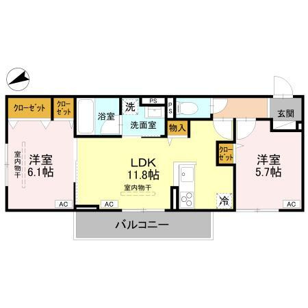 D-Luxe中居町の間取り
