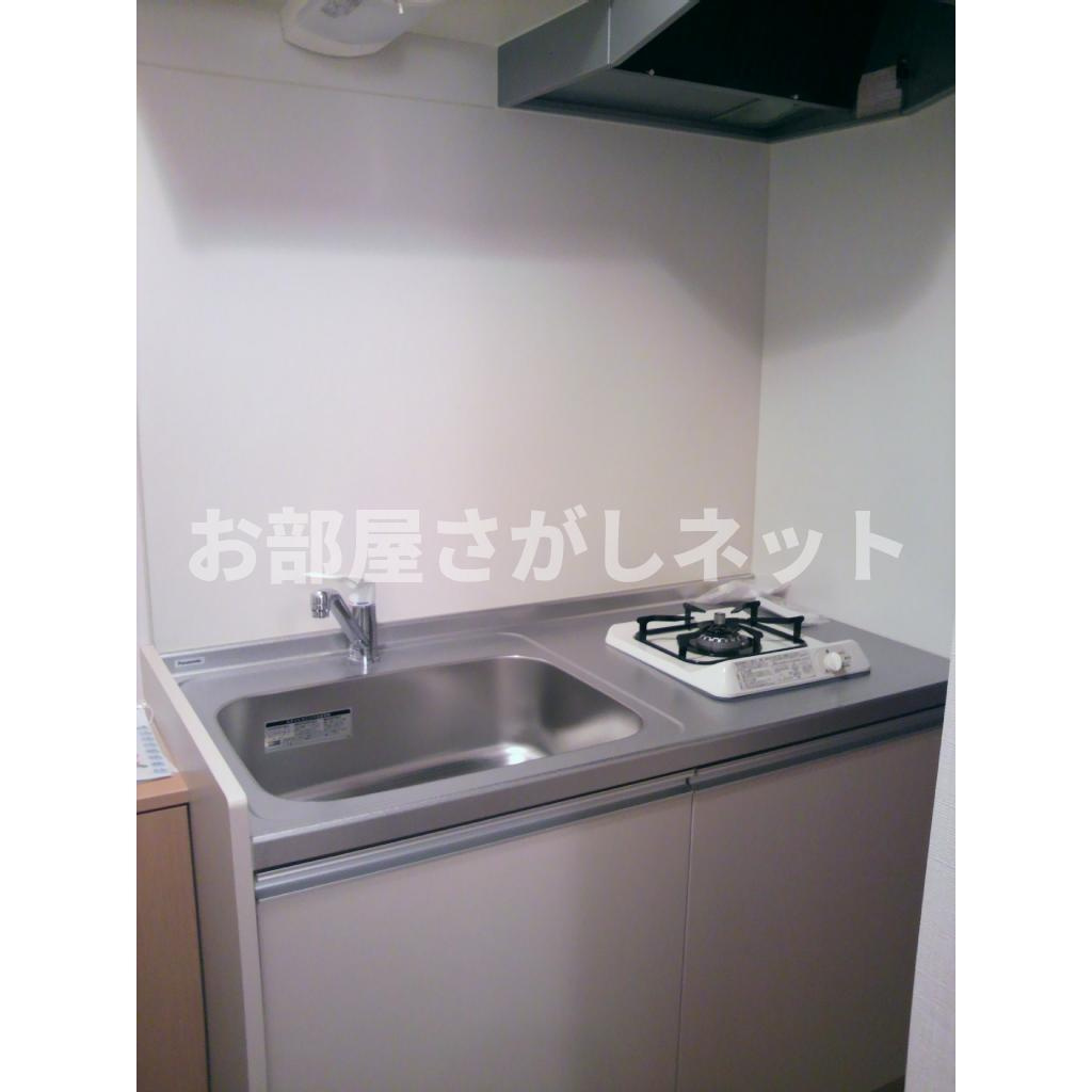 ソレイユのキッチン|キッチンは一口ガスコンロ設置済みです。
