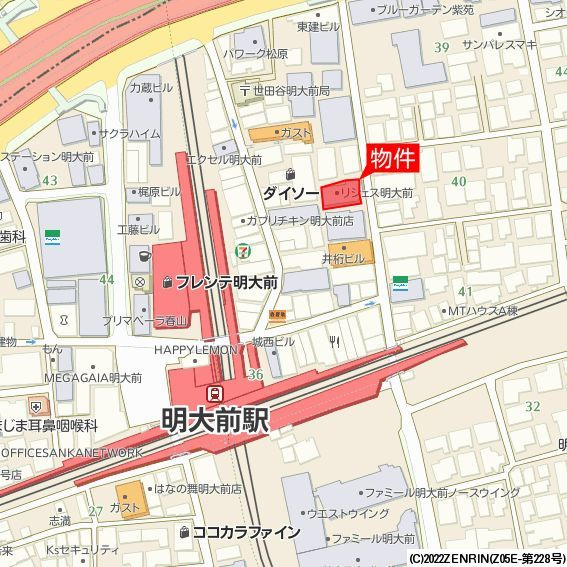 リシェス明大前の地図