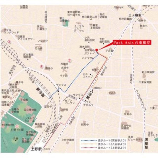 【地図】 | パークアクシス台東根岸