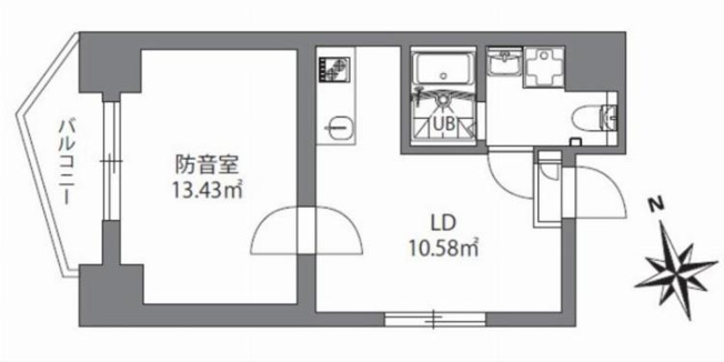 【間取り】 | アズミュージック新宿御苑 | 間取り図