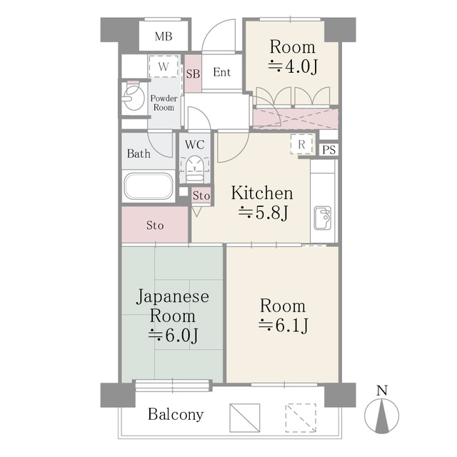 フレスコ川崎の間取り