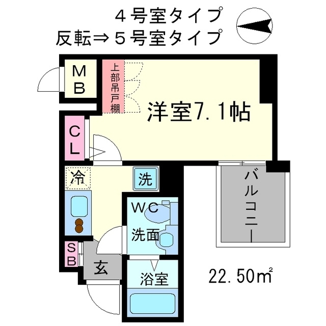 アドバンス心斎橋ラシュレの間取り