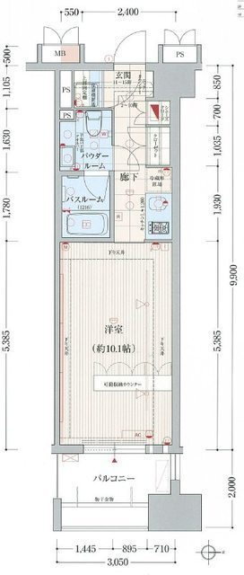 デュオン新大阪レジデンスの間取り