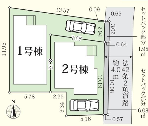 横浜市金沢区寺前１丁目の新築一戸建の区画図|限定2棟の販売です！
お気軽にお問合せ下さい！