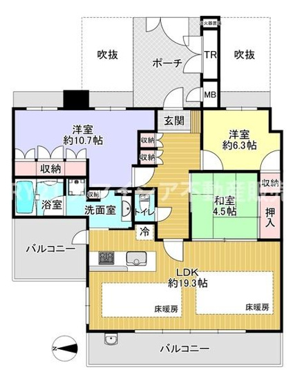 【間取り】 | グラン・ブルー香里ヶ丘七丁目
