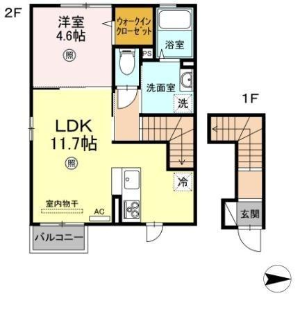 【間取り】 | フォンテーヌ目久美