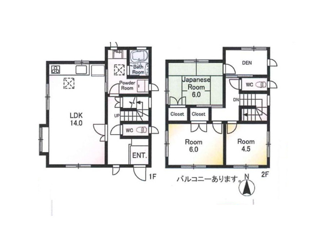 【間取り】 | 下荻野中古戸建 | 3つの居室とLDKに納戸（サービスルーム）を加えた3SLDKの中古戸建。季節物や大きな荷物もすっきり収まります。大きな窓から光が差し込む開放的なリビングは、家族が自然と集まる場所になります。