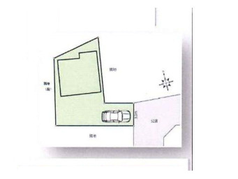 【土地図】 | 下荻野中古戸建 | 図面は敷地の概略を示すもので、現況と異なる場合は現況を優先します。境界や越境の有無、再建築の可否、増改築の履歴など気になる点は担当者が資料をもとにご説明します。お気軽にご相談ください。