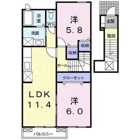 ジェネシスⅣ番館の間取り