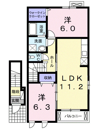 アドーラ木曽川　Ⅴの間取り