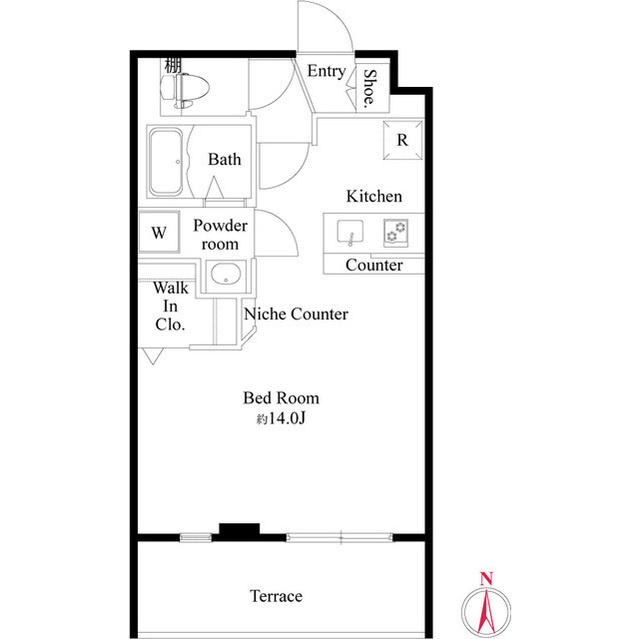 CRESCENT COURTの間取り