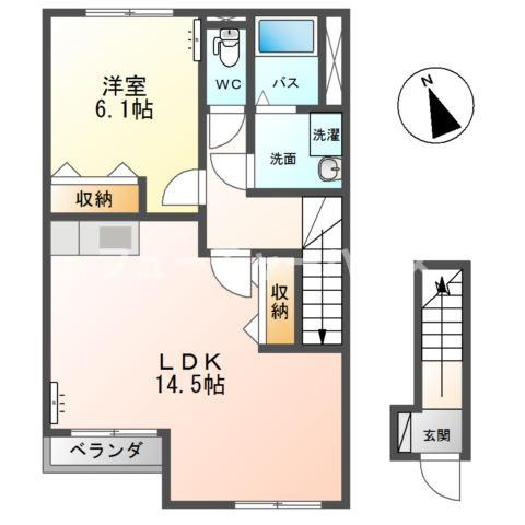 イーストパールⅡ（ＥＡＳＴ　ＰＥＡＲＬⅡ）の間取り