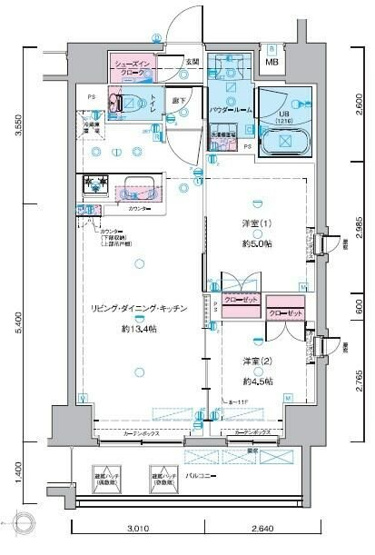 【間取り】 | ＧＥＮＯＶＩＡ隅田川ｗｅｓｔ　ｓｋｙｇａｒｄｅｎ | 間取り